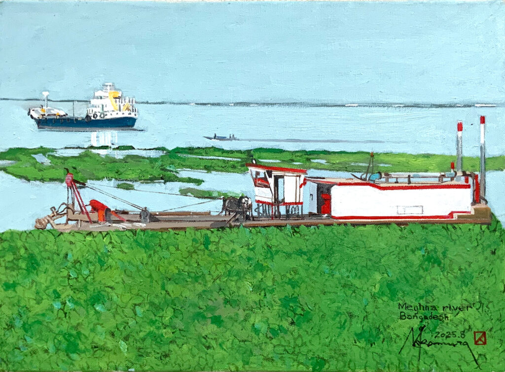 Bangladesh Meghna river 水郷風景F4号